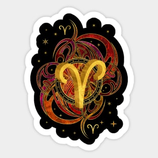 Aries Zodiac Sign Fire element Sticker